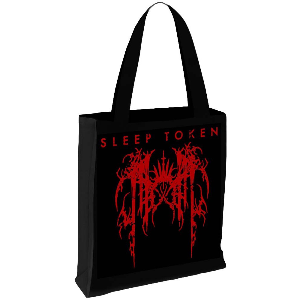 Rocksax Sleep Token - Grunge Logo Tragetasche - Schwarz/Rot